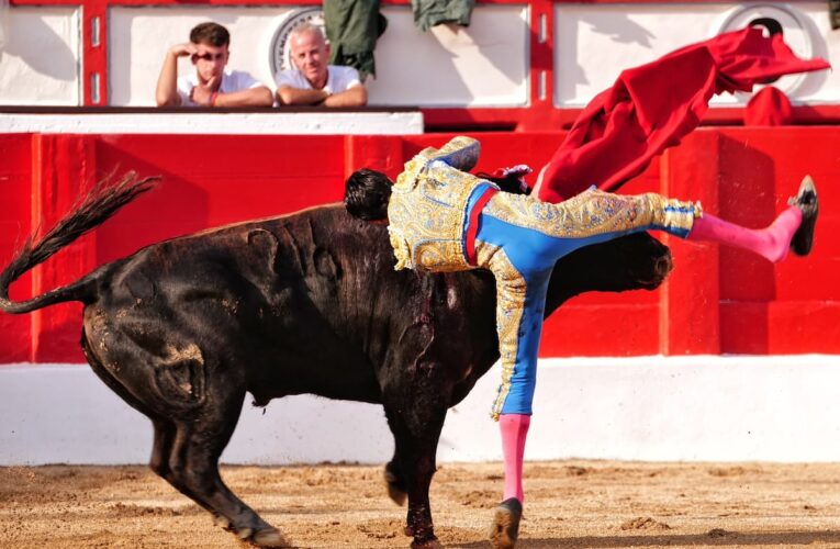 Marco Pérez herido en la última corrida de la Feria Santander