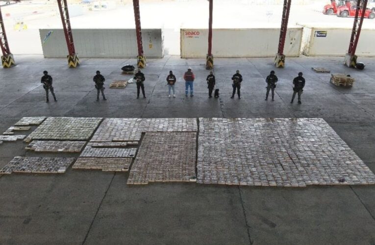 Ecuador confisca 627 kilos de cocaína en un contenedor hacia Bélgica